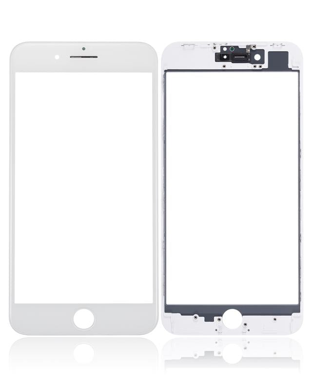 Vidrio frontal con marco y OCA pre-instalado para iPhone 8 Plus Blanco 2 unidades