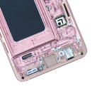 Pantalla LCD con marco para Samsung Galaxy S10 (sin sensor de huella) - Rosa Flamingo