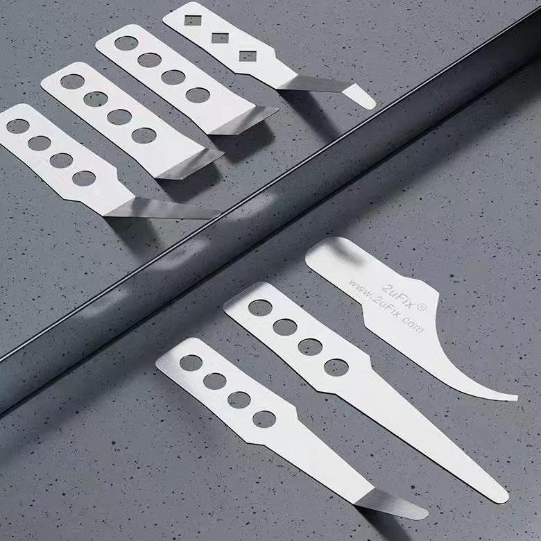 Cuchillas pre-dobladas diseniadas para reparacion a nivel de placa (2uFix)