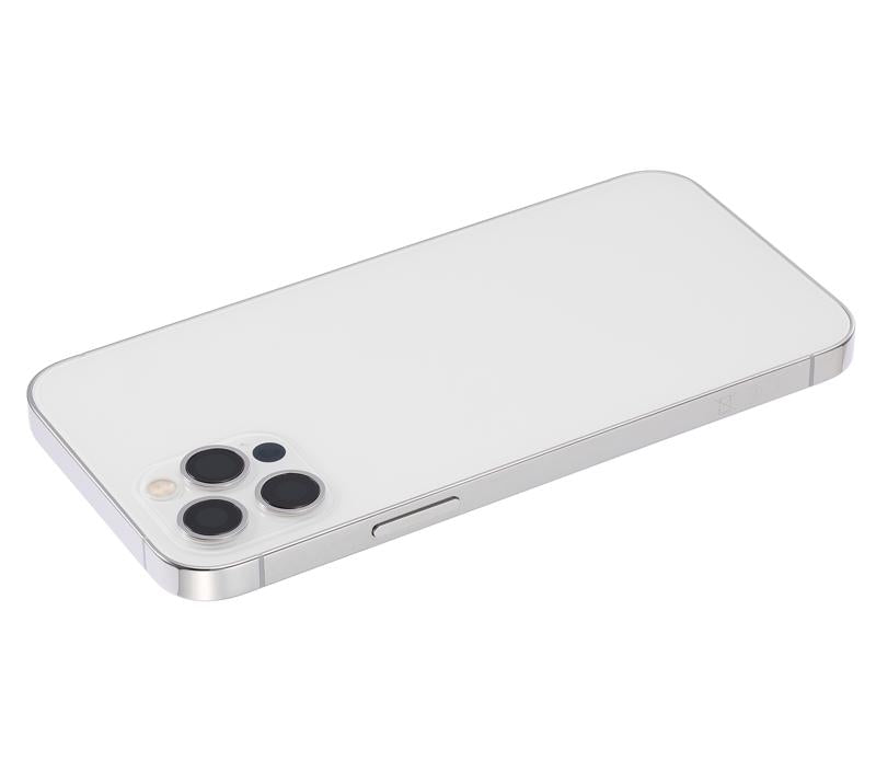 Tapa trasera para iPhone 12 Pro con componentes pequenos pre-instalados (Version internacional) (Plata)