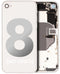 Tapa trasera con componentes pequenos pre-instalados para iPhone 8 (Usada original Grado A) (Plata)