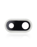 Lente de camara trasera con soporte y bisel para iPhone 8 Plus (Plata) (Paquete de 10)
