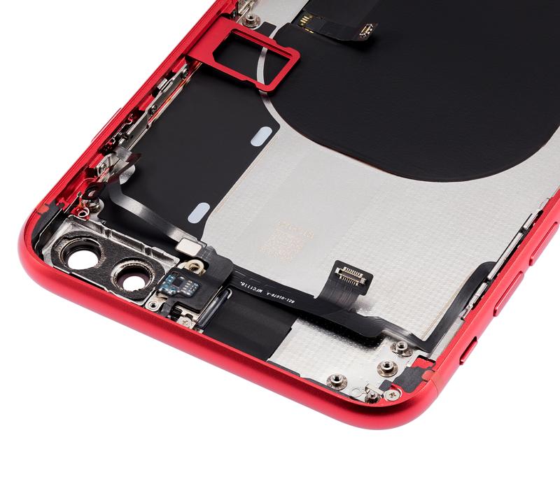 Tapa trasera para iPhone 8 Plus con componentes pequenos pre-instalados (Rojo)