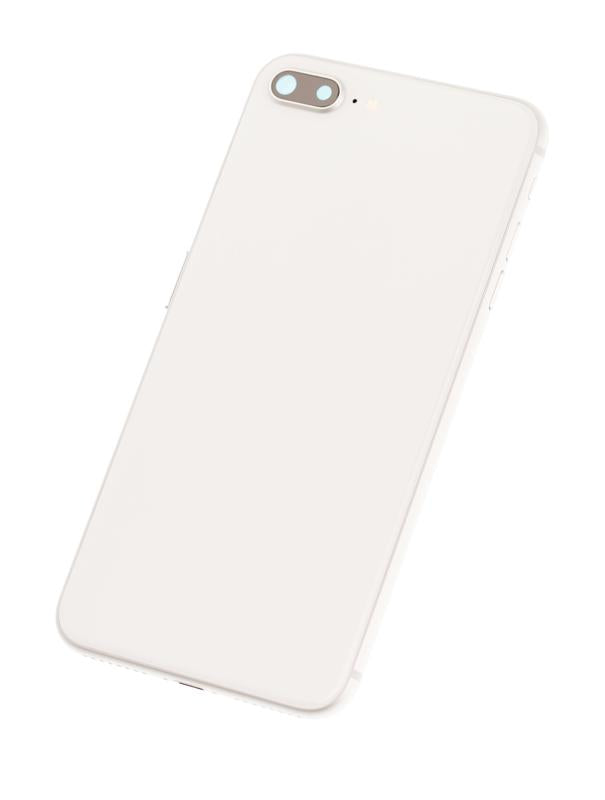 Tapa trasera para iPhone 8 Plus con componentes pequeños pre-instalados (Usada, Grado B, Plata)