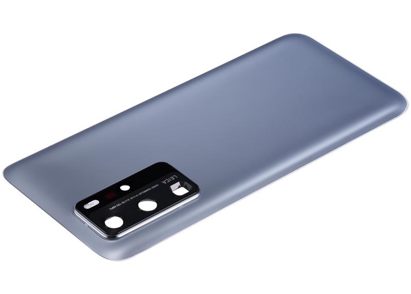 Tapa trasera con lente de camara para Huawei P40 Pro (Plata Mate)