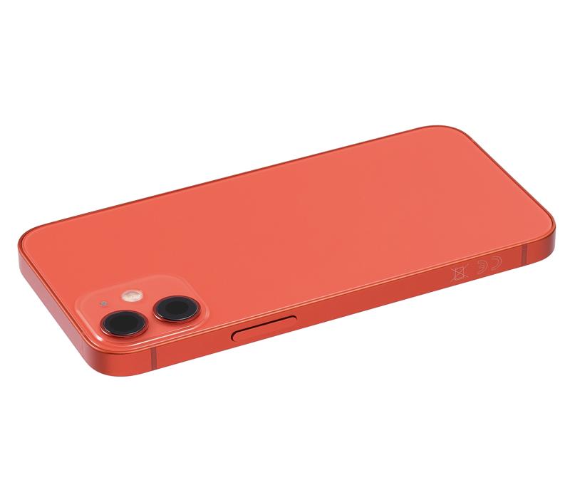Tapa trasera para iPhone 12 Mini rojo con componentes pequeños pre-instalados