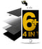 Kit 4 en 1 para iPhone 6 Plus (Vidrio frontal + Marco + Polarizador + OCA pre-instalado) (Paquete de 2) (Blanco)