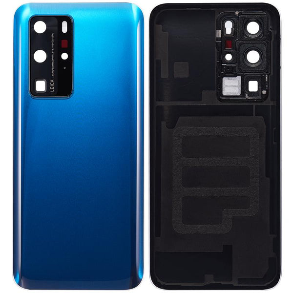 Tapa trasera con lente de camara para Huawei P40 Pro (Azul Profundo)
