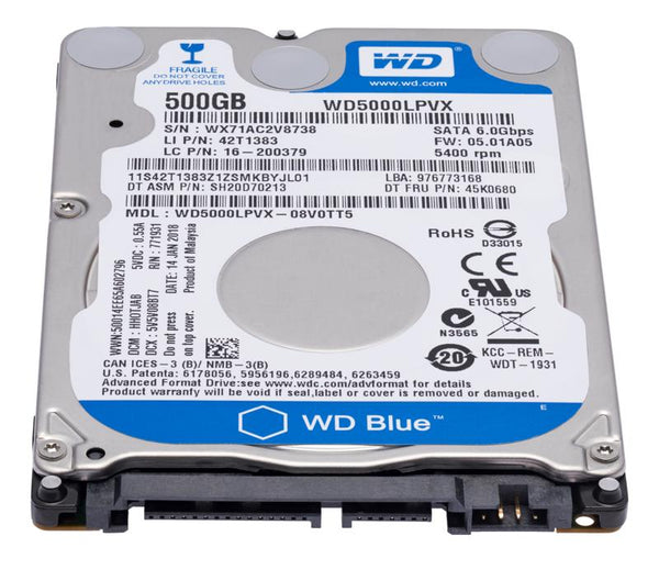 Disco duro interno 2.5" WD5000LPVX 500GB para PC / Xbox One X / Xbox One S