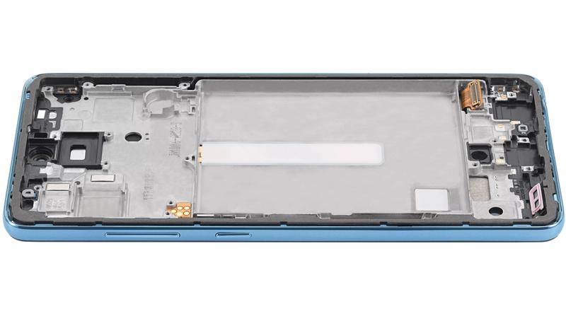 Pantalla OLED con marco para Samsung Galaxy A52 4G / A52 5G / A52S 5G (Azul)