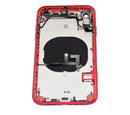 Tapa trasera para iPhone XR con componentes pequenos pre-instalados (Sin logo) (Rojo)