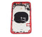 Tapa trasera para iPhone XR con componentes pequenos pre-instalados (Sin logo) (Rojo)