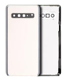 Tapa trasera con lente de camara para Samsung Galaxy S10 5G (Plata Corona)