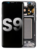 Pantalla OLED con marco para Samsung Galaxy S9 (Original usada: Calidad A) (Negro Medianoche)