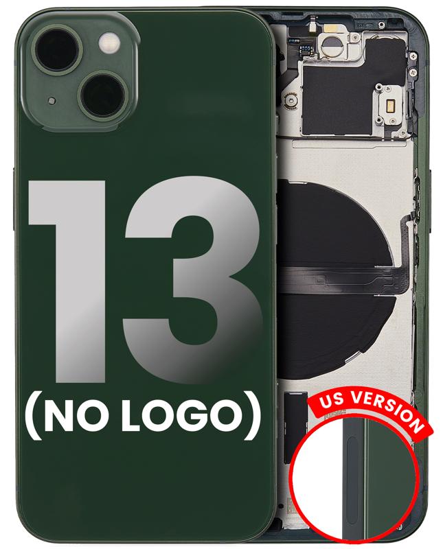 Tapa trasera para iPhone 13 con componentes pequeños pre-instalados (Verde)