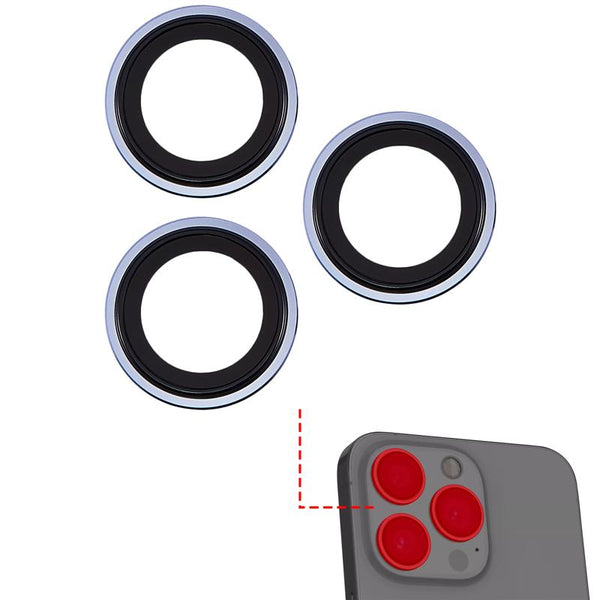 Protector de lente de camara Casper para iPhone 13 Pro / 13 Pro Max (Azul) (Transparente)