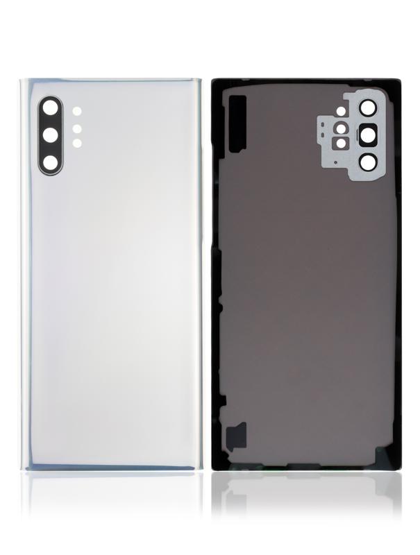 Tapa trasera con lente de camara para Samsung Galaxy Note 10 Plus / 5G (Aura Glow / Plata)