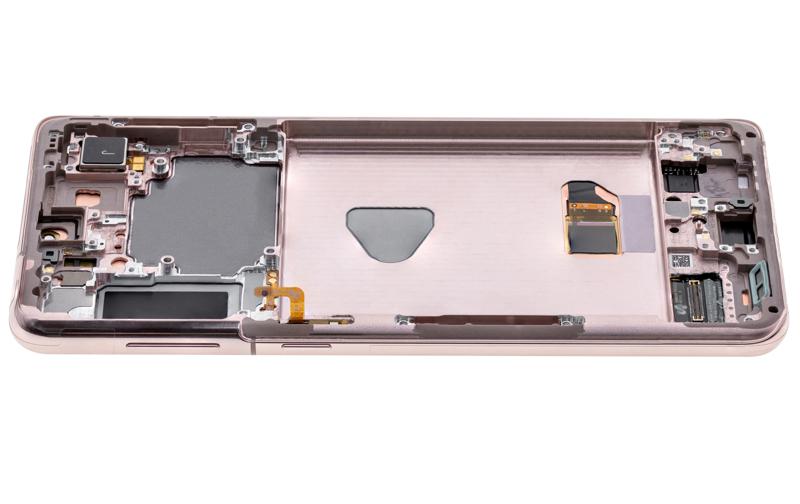 Pantalla OLED para Samsung Galaxy S21 Plus 5G con marco (Usada, grado B/C, Phantom Violet / Rosa / Dorado)