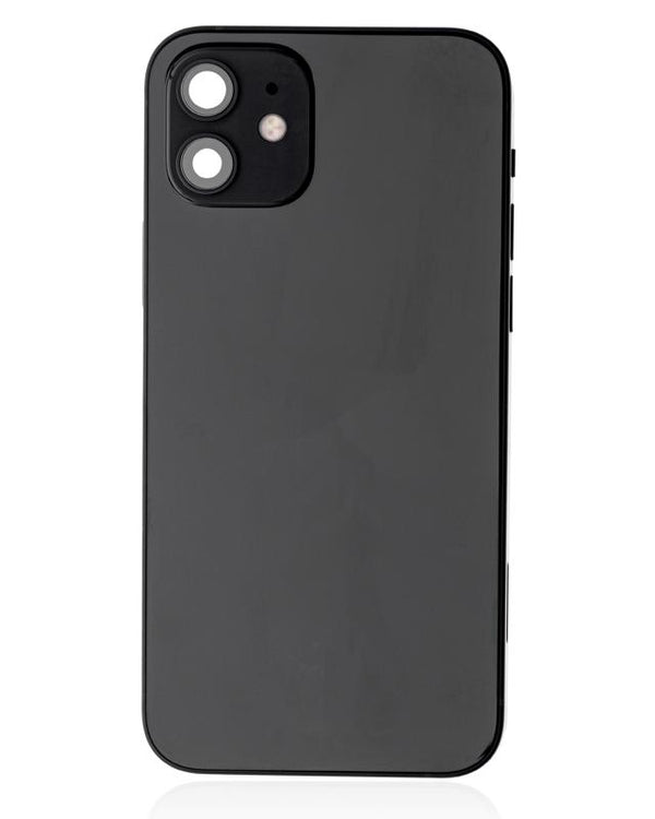 Tapa trasera para iPhone 12 con componentes pequeños pre-instalados (Versión internacional) (Original usada: Grado A) (Negro)