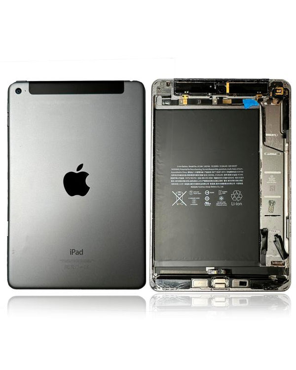 Tapa trasera con componentes pequeños pre-instalados para iPad Mini 4 (WIFI cellular) (Gris Espacial)