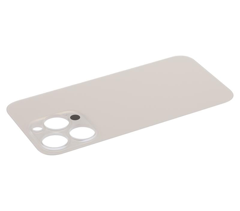 Tapa trasera para iPhone 14 Pro con adhesivo 3M (Orificio grande para camara, Sin logo) - Dorado