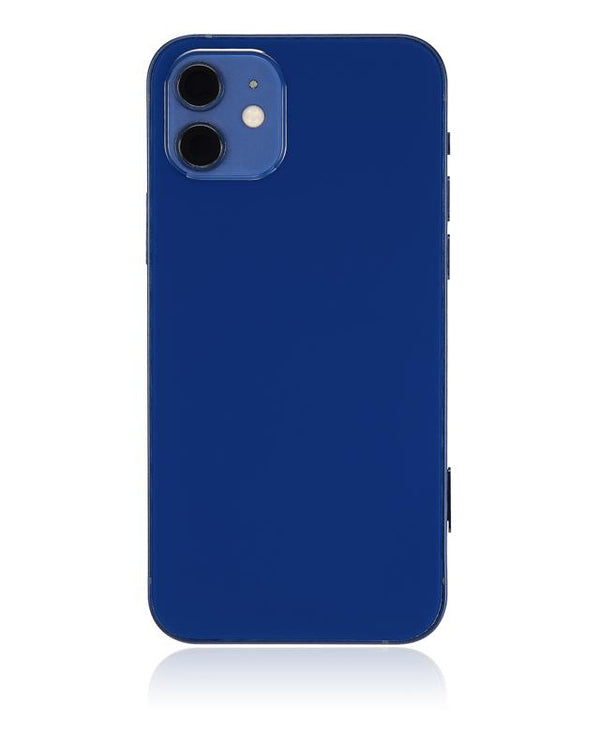 Tapa trasera con componentes pequenos pre-instalados para iPhone 12 Azul