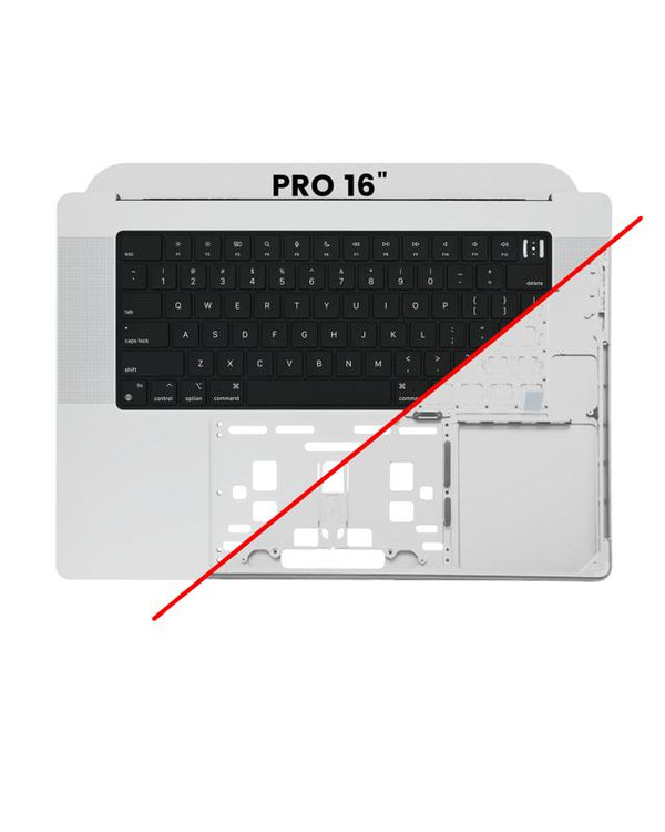 Carcasa superior con teclado para MacBook Pro 16" (A2485 / Finales 2021) (Teclado US) (Plata)