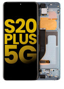 Pantalla OLED con marco para Samsung Galaxy S20 Plus 5G (Reacondicionado) (Azul Nube)