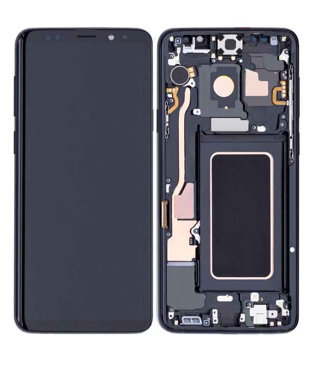 Pantalla OLED con marco para Samsung Galaxy S9 Plus (Reacondicionado) (Negro Medianoche)