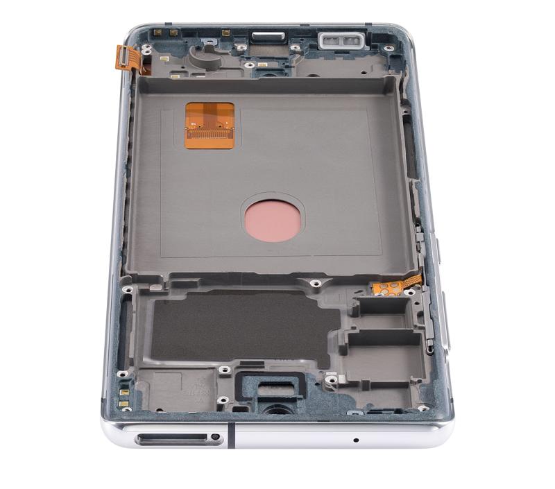 Pantalla OLED con marco para Samsung Galaxy S20 FE 4G / 5G (Blanco Nube)