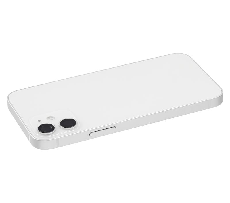 Tapa trasera con componentes pequeños para iPhone 12 Mini (Sin logo) (Blanco)