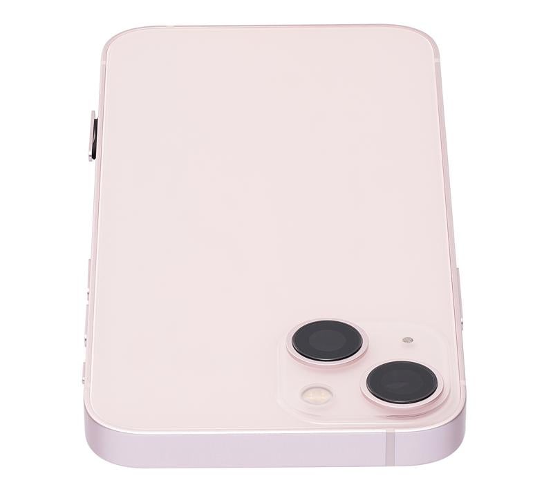 Tapa trasera para iPhone 13 Mini con componentes pequenos pre-instalados (Version internacional, Rosa)