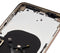Tapa trasera para iPhone XS Max con componentes pequenos pre-instalados (Sin Logo) (Dorado)