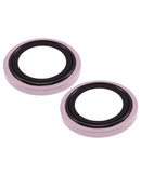 Protector de lente de camara Casper para iPhone 15 / 15 Plus (Rosa) (Transparente)