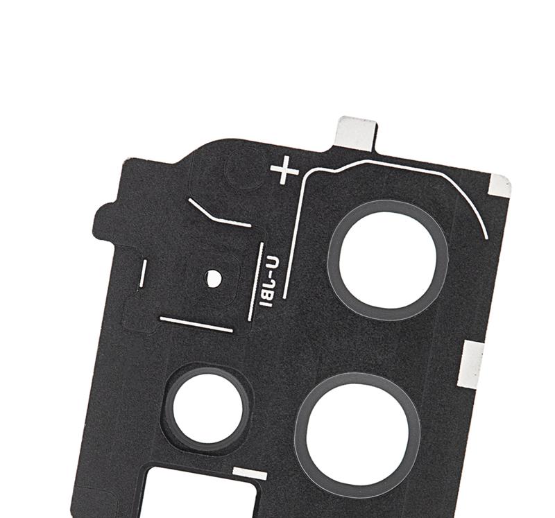 Lente de camara trasera con aro para Samsung Galaxy S20 Plus (Negro Cosmico)