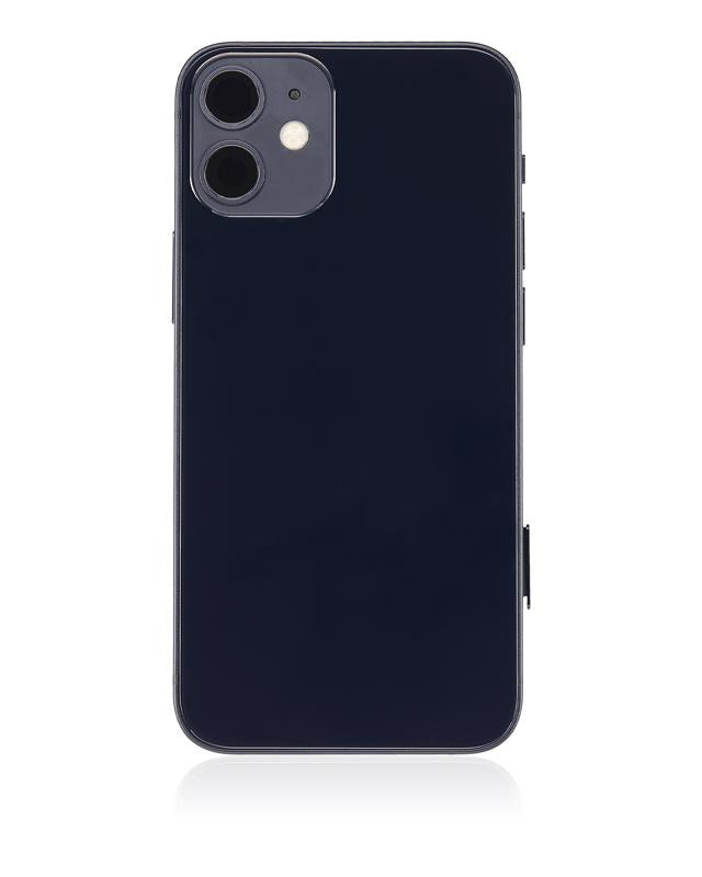 Tapa trasera para iPhone 12 Mini con componentes pequeños pre-instalados (Versión Internacional, Negro)