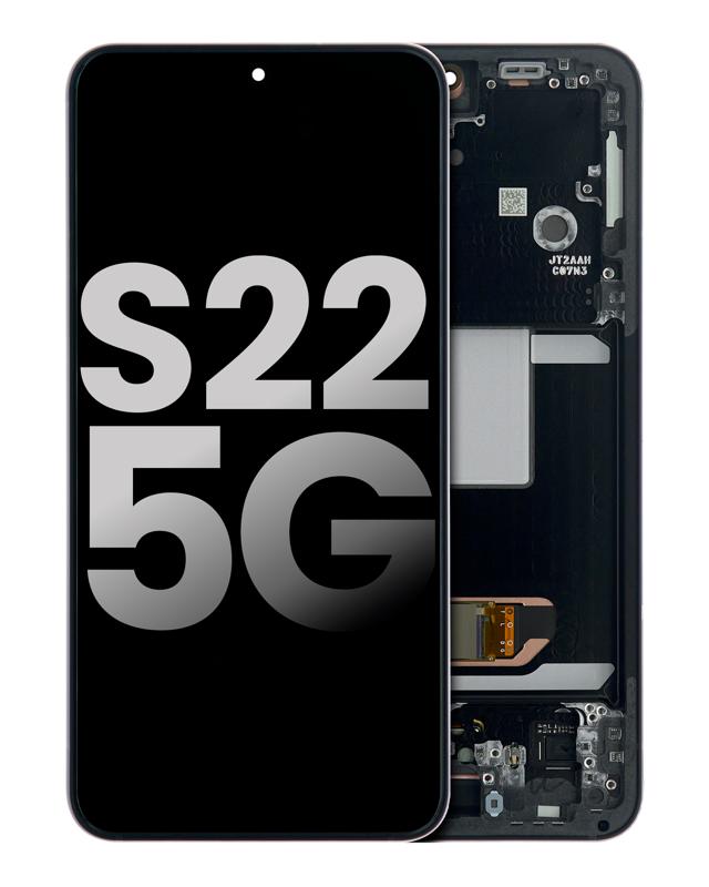 Pantalla OLED para Samsung Galaxy S22 5G con marco (Usado Original Grado A) (Negro Fantasma)