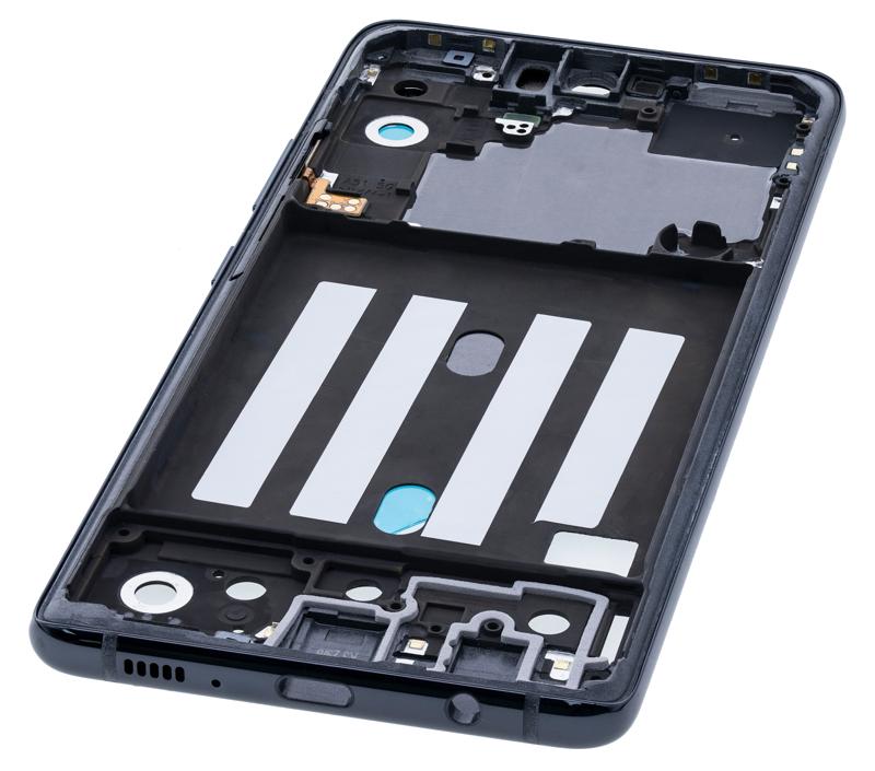 Carcasa intermedia para Samsung Galaxy A51 5G (A516 / 2020) (Negro Prism Cube)