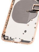 Tapa trasera con componentes pequenos pre-instalados para iPhone 8 (Usada original Calidad A) (Oro)