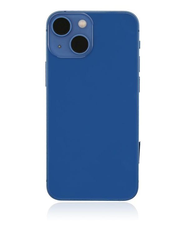 Tapa trasera con componentes pequeños pre-instalados para iPhone 13 Mini (Versión US) (Sin logo) (Azul)