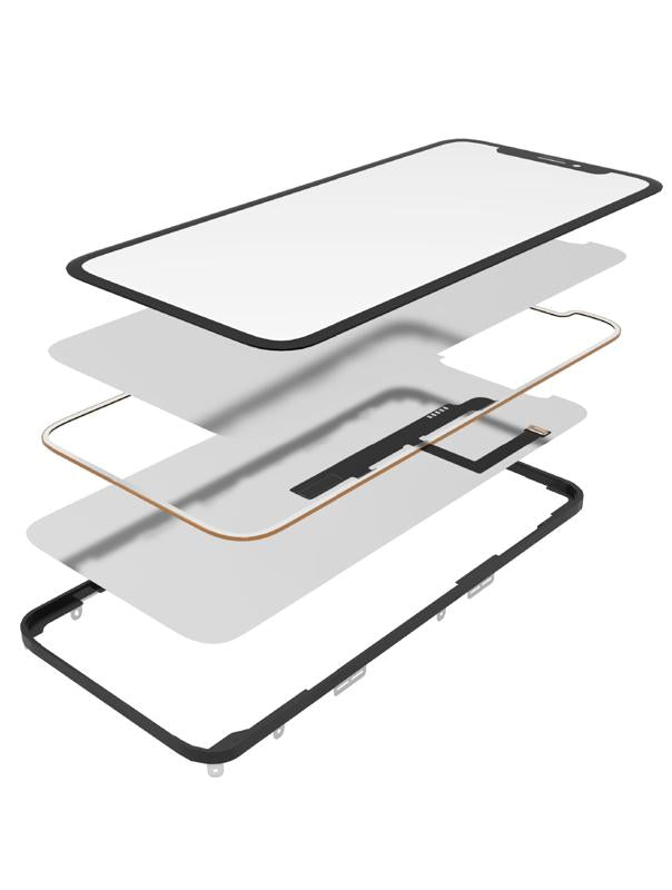 Cristal frontal + OCA + Marco + Digitalizador + OCA preinstalado para iPhone XR