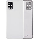 Tapa trasera con lente de camara para Samsung Galaxy A71 4G (A715 / 2020) color Plata Prism Crush