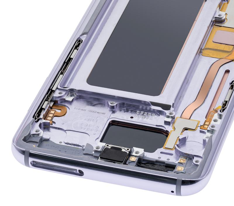 Pantalla OLED para Samsung Galaxy S8 con marco (Reacondicionada) (Gris / Violeta)