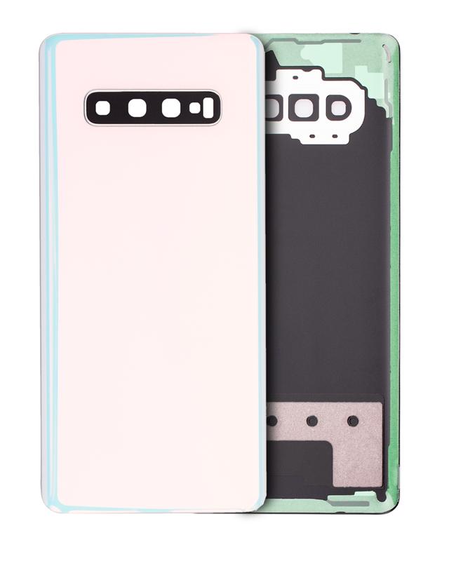 Tapa trasera con lente de camara para Samsung Galaxy S10 Plus (Blanco Prismático)