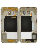Carcasa media original para Samsung Galaxy S6 Edge (Oro Platino)