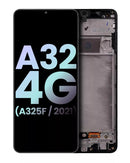 Pantalla LCD con marco para Samsung Galaxy A32 4G (A325F / 2021) original en color negro impresionante
