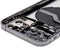 Tapa trasera para iPhone 12 Pro con componentes pequenos pre-instalados (Version EE.UU.) (Usada original grado C) (Grafito)