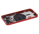 Tapa trasera para iPhone 13 con componentes pequeños pre-instalados (Sin logo) (Rojo)