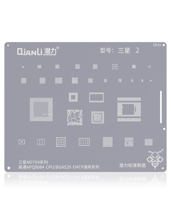 Stencil Bumblebee (QS41) para Samsung Galaxy Note 4 (Qualcomm APQ8084) (CPU / BGA529 / EMCP) Serie Universal (Qianli)