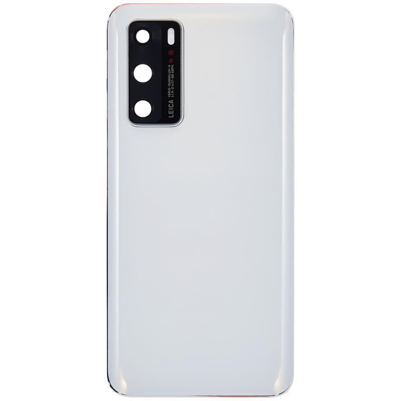 Tapa trasera con lente de camara para Huawei P40 (Blanco hielo)